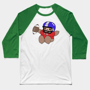 Football Player Sloth Baseball T-Shirt